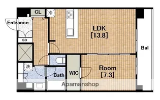 Splendide NAMBAIII【15階】の間取り