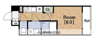 エスリード弁天町クレール【10階】の間取り