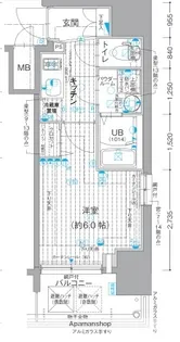 1Kの間取り画像