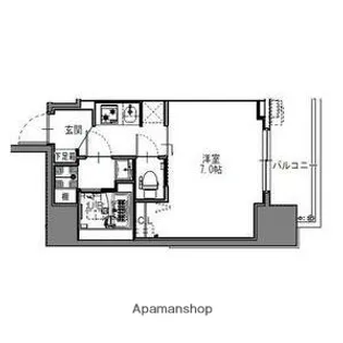 S-RESIDENCE難波大国町Deux【8階】の間取り