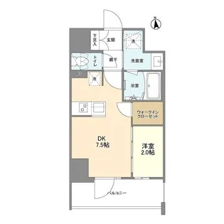 バウスフラッツ新大阪【6階】の間取り