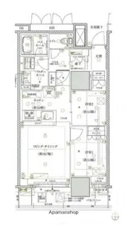 プレミストタワー靱本町【8階】の間取り