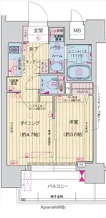 ソルテラス阿波座ウィズ【15階】の間取り