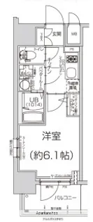 エスリード大阪リエート【14階】の間取り