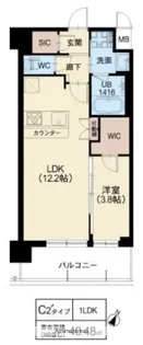 スプランディッド弁天町【7階】の間取り