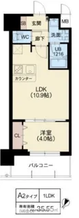 スプランディッド弁天町【4階】の間取り