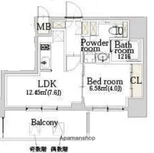 エスライズ難波Ⅲ(旧リンクハウスなんば大国)【10階】の間取り
