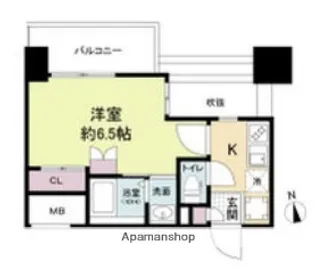 セレニテ難波グランデシュッド【7階】の間取り