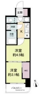 セレニテ難波グランデシュッド【3階】の間取り