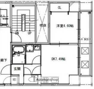 アートレジデンス上町【4階】の間取り