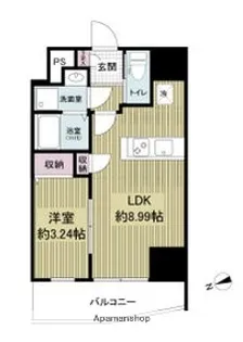 ARTIZA西長堀【8階】の間取り