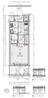 エスリード弁天町ルシェンテ【9階】の間取り