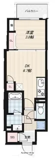 Dimora靭公園【6階】の間取り