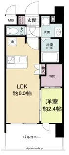 セレニテ阿波座ミラク【10階】の間取り