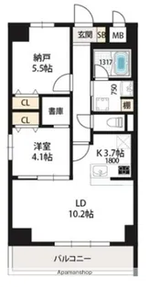 2LDKの間取り画像