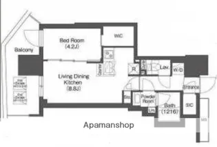 コンフォリア・リヴ本町WESTQ【12階】の間取り