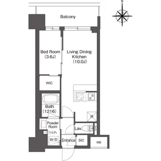 コンフォリア新大阪宮原Q【0514号室】の間取り