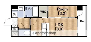 コンフォリア・リヴ京橋【8階】の間取り