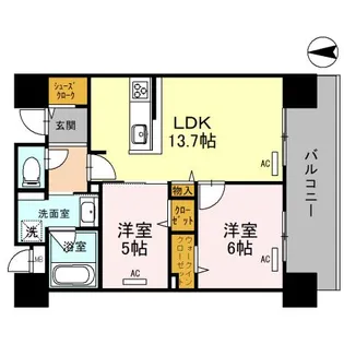 CREST COURT DOSHIN【0902号室】の間取り