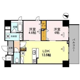 セレーノ北野【5階】の間取り