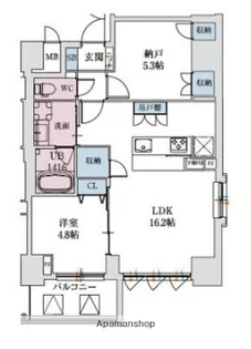 スプランディッド上本町WEST【2階】の間取り