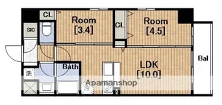 2LDKの間取り画像