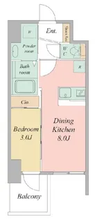 大阪府大阪市浪速区日本橋東1丁目【マンション】の間取り