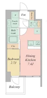 大阪府大阪市浪速区日本橋東1丁目【マンション】の間取り
