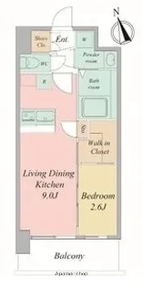 セレニテ夕陽丘エクラ【10階】の間取り