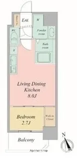 セレニテ夕陽丘エクラ【8階】の間取り