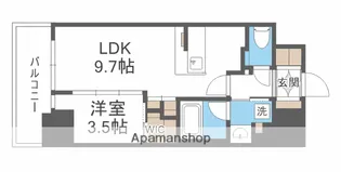 コンフォリア・リヴ北浜淡路町【8階】の間取り