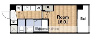 エステムコート難波WEST-SIDEVIIIエクシーナ【8階】の間取り