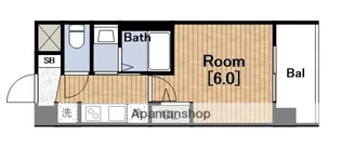 エステムコート難波WEST-SIDEⅨレデント【12階】の間取り