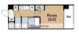 エステムコート難波WEST-SIDEVIIIエクシーナ【10階】の間取り