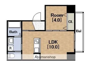 フォーゼ舟橋町(FOURZE)【4階】の間取り