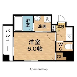 アクアプレイス梅田Ⅱ【9階】の間取り
