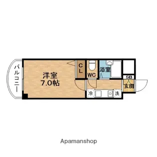 ノルデンハイムリバーサイド天神橋【5階】の間取り