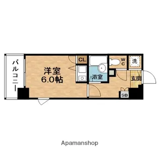 リーガル天神橋【4階】の間取り