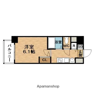 プレサンス天神橋ディオレ【7階】の間取り