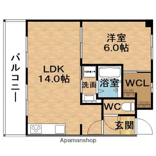 夫婦橋マンション【6階】の間取り