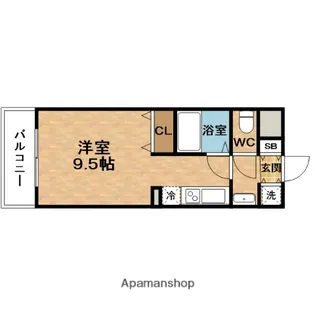 RESIUR−H天神橋【3階】の間取り