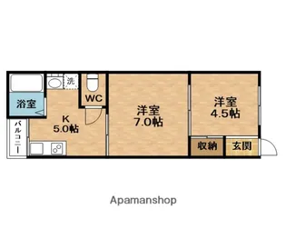 岡田ハウス【3階】の間取り