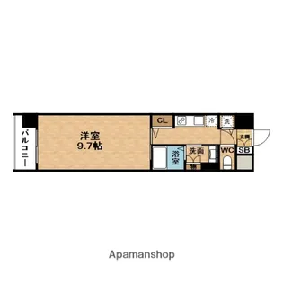インザグレイス天神橋【11階】の間取り