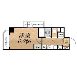 プレサンス心斎橋ルティア【0301号室】の間取り