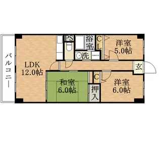サンファースト京橋【5階】の間取り