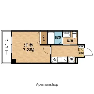 セイワパレス堂島シティ【7階】の間取り