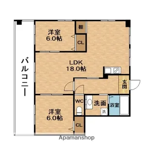 シャトーピィエルピーキトーハイツ【10階】の間取り