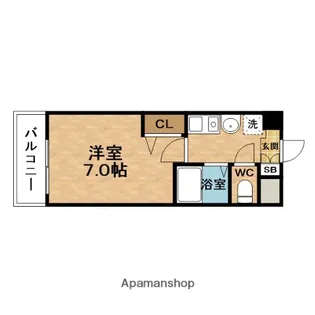 エスリード東梅田【4階】の間取り