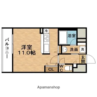 カルムクレール2.5.8【9階】の間取り