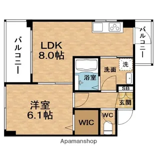 FKスズカビル【4階】の間取り